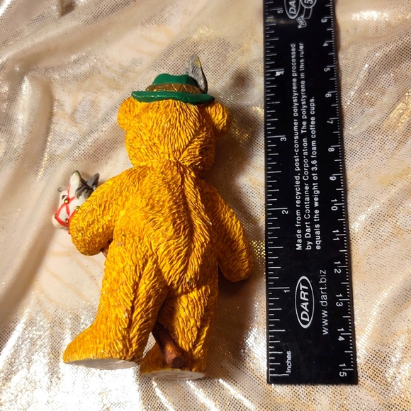 1995 BC Bronson Collectibles| Brown Bear With Feather Hat Riding a Toy Horse - Picture 3 of 7